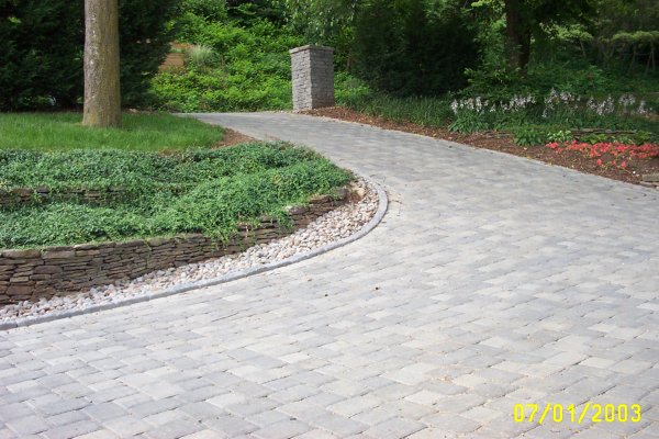 Paver Driveway Column Granite Edging Ciminelli S Landscape Services Inc
