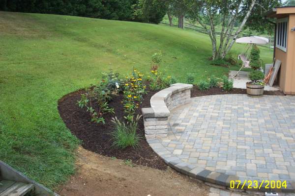 Raised Paver Patio Sitting Wall Landscaping Ciminelli S Landscape Raised Paver Patio Sitting Wall Landscaping